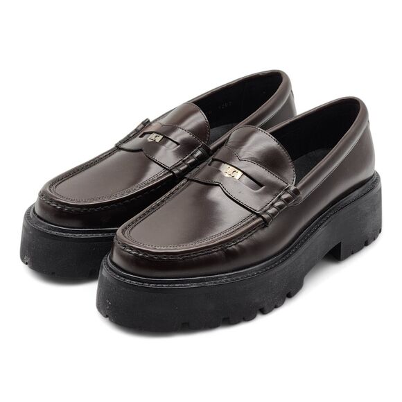 Celine Men's Penny Loafer Polished Brown size 43 IT 10 US NWB - Picture 1 of 6